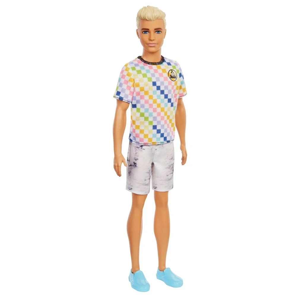 Barbie Ken Fashionista Doll - Rainbow Checkered Shirt Number 174. 2020-21 New